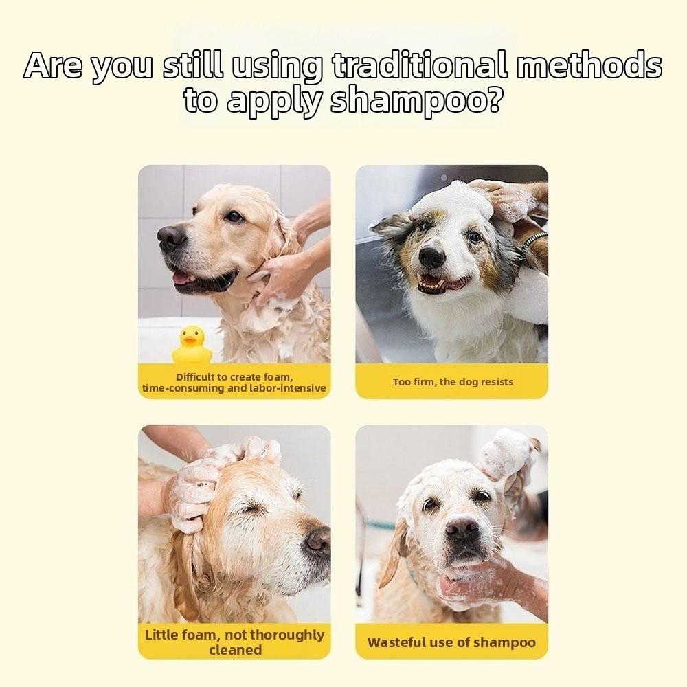 Cat Shape Pet Foaming Machine Automatic Cleaning Cat Soap Dispenser  Paw Spa Care