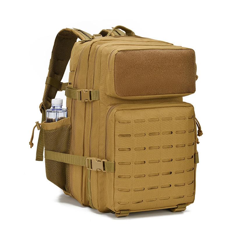 45L Taktický batoh pro muže a ženy Vodotěsný Sportovec Posilovna Outdoorová taška Cestování EDC Turistika Batoh s držákem na láhev Fitness