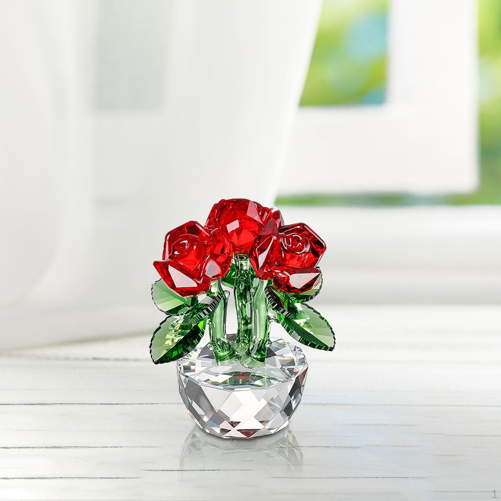 

Цветочная фигурка, декоративное произведение искусства для домашнего офиса, центральное украшение красный