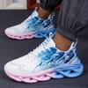 Fashion Men's Casual Sports Shoes Lightweight Breathable Flame Print Sports Shoes Summer Outdoor Tennis Hiking Running Shoes for Men