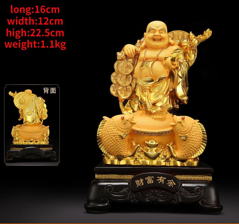 Maitreya Buddha Ornaments Living Room Wine Cooler Big Belly Smiling Buddha Office Decor House Fortune Craft Gifts