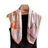 70Cm Small Square Scarf Imitation Silk Scarf Headscarf Spring And Summer Danfeng With Crane Printed Scarf Scarf Professional Versatile Scarf