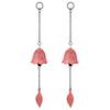 BENECREAT Cast Iron Wind Japanese Style Flower Traditional Soothing Summer Window Roof Car Interior Gift 2-Piece Chimes, Decoration, Shape, Vintage,