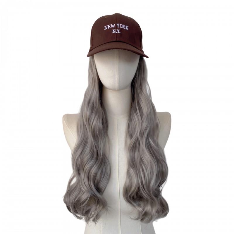 Wig Cap Long Wavy Hair Wave Synthetic Daily Use Black