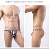 Pánská tanga Károvaný potisk Sexy každodenní nošení Pánské elastické pas G-string kalhotky