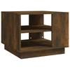 Coffee Table Smoked Oak 55 X 55 X 43 Cm Wood Based Material