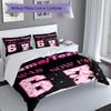 3PC Custom Name Happy Birthday Celebration Bedding Set Printed  Bedding Set Duvet Cover Closure Includes 1 Duvet Cover & 98 Pillowcases for Bedroom