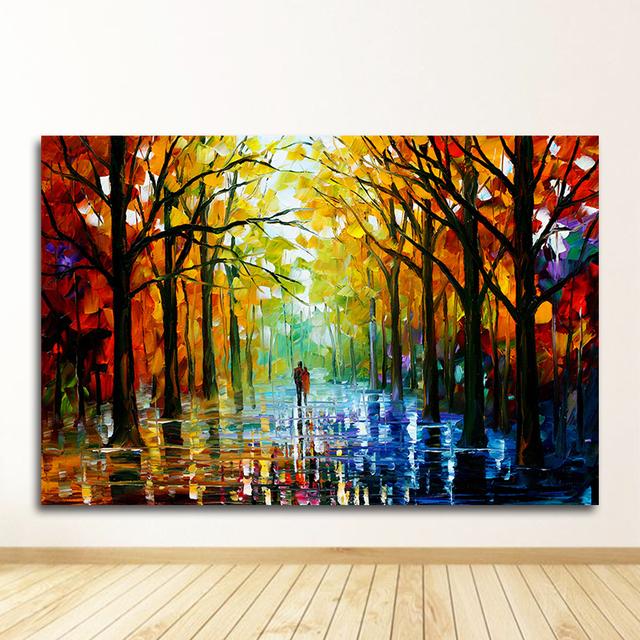 Wandkunst, Heimdekoration, abstrakt, ohne Rahmen, 2021, handgemalte Ölgemälde-Landschaft zum Ausmalen für das Wohnzimmer