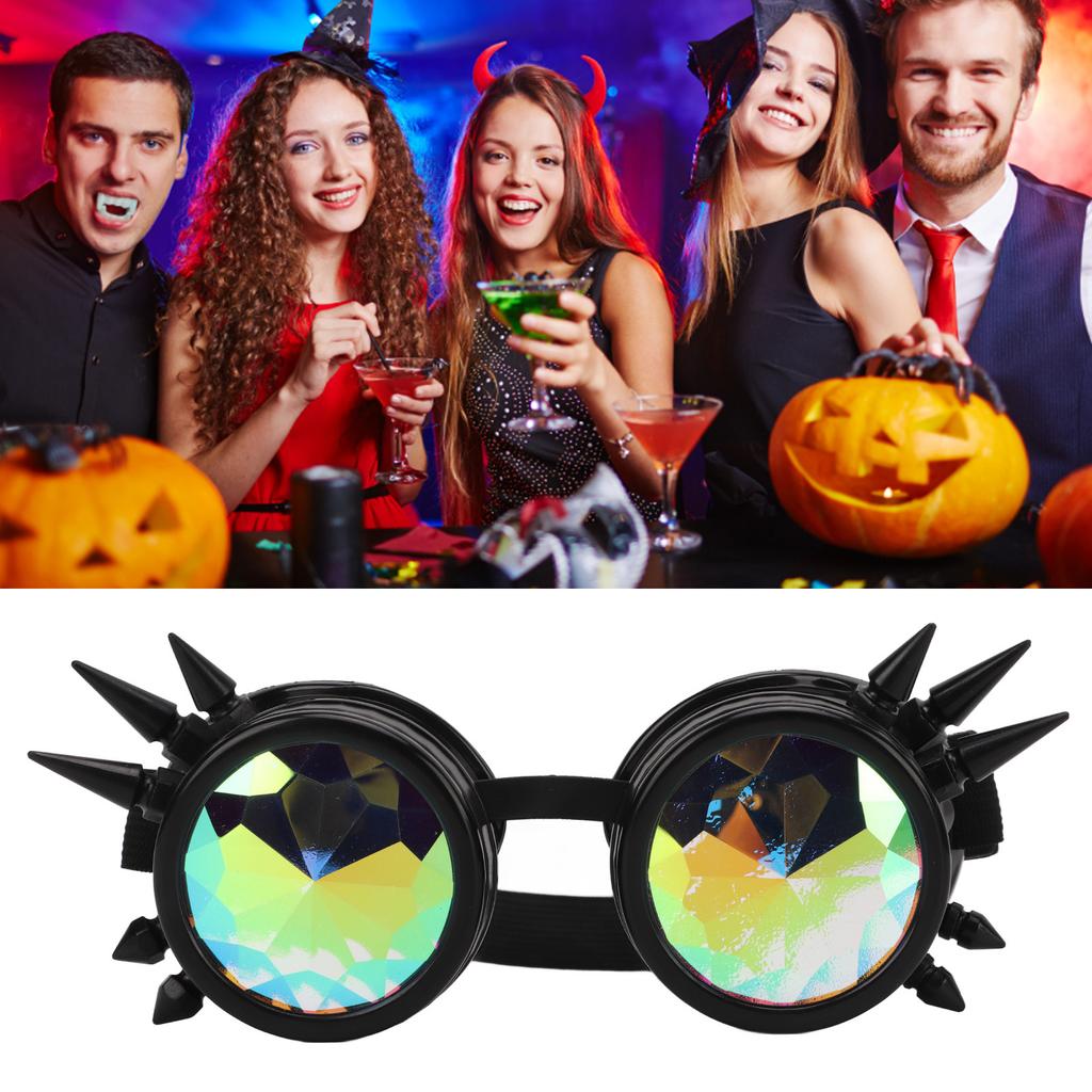 Steampunk Goggles Retro PC ABS with Elastic Band Kaleidoscope   Glasses for Party