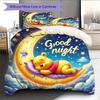 The Winnie Pooh Sleeping On The Moon Bedding Set Is Soft and Warm Making It The Perfect Choice Decorating A Child's Bedroom