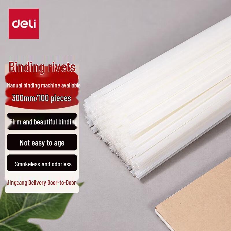 Deli Transparent Financial Binding Rivet Tubes CN plug (adapter included)