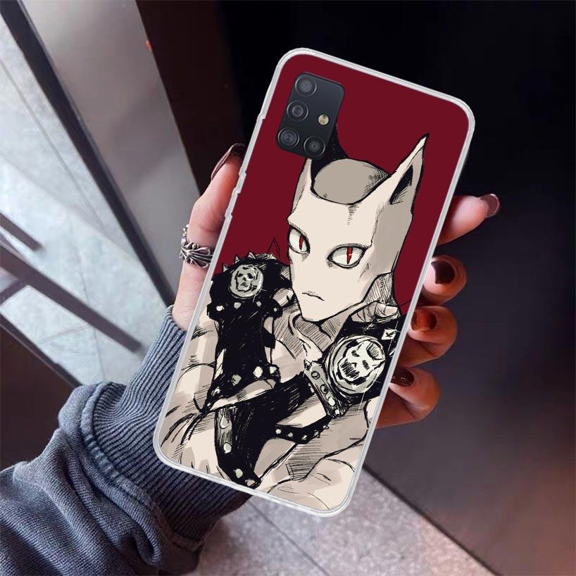 JoJo Kira Yoshikage Killer Queen Phone Case For Samsung Galaxy A12 A52S A42 A32 A22 A51 A50 Note 20 Ultra 10 S10 Plus A71 A70 A3