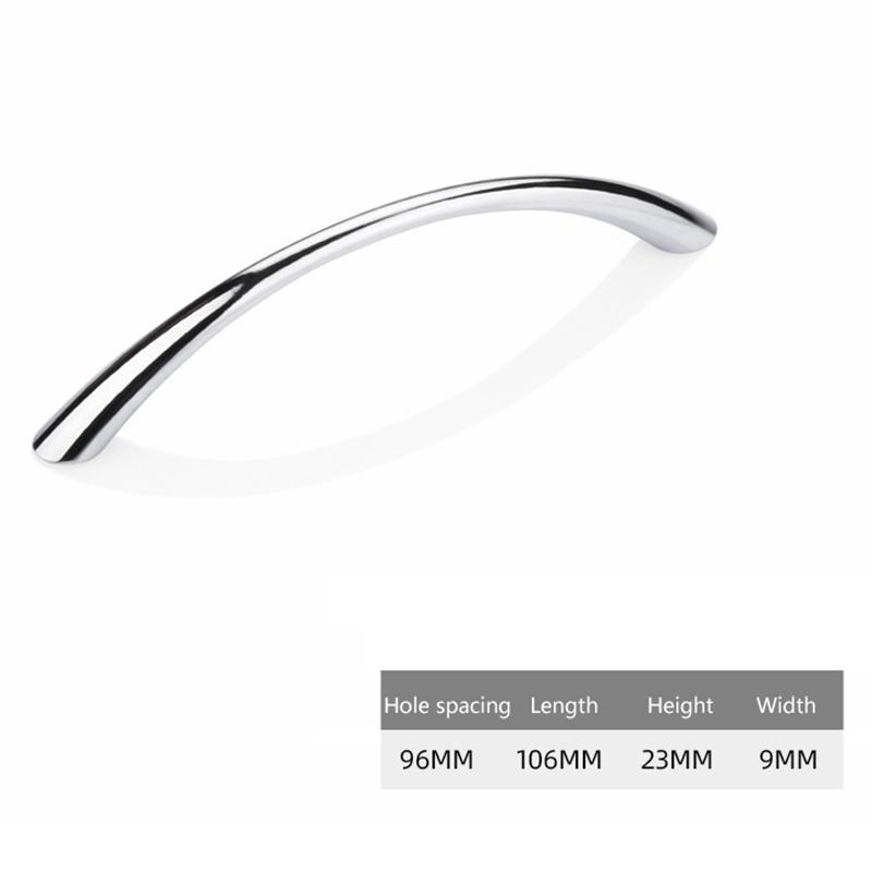 Zinc Alloy Solid Cupboard Door Handle Simple Curved Drawer Pull Multifunctional Wardrobe Shoe Cabinet Knob Furniture Hardware