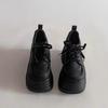 2025 spring new small thick-soled heightening small leather shoes women's lace-up versatile British style muffin loafer single shoes