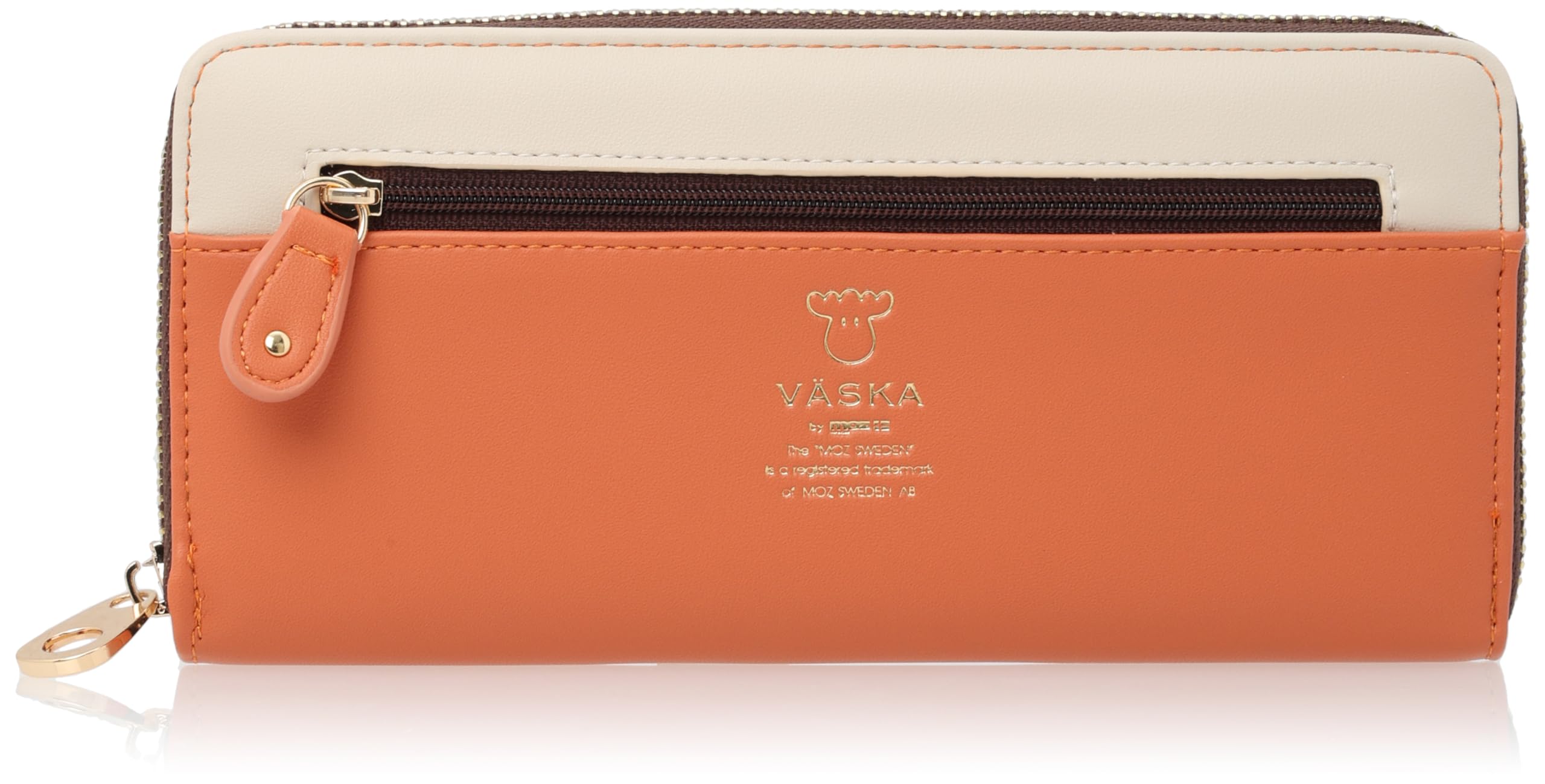 

VASKA Large Capacity Thin Wallet Coin Purse VASKA by Veska Ramiris Zipper Long Wallet Orange [Mozu] VS-0031 VS-0031 Women s помаранчевий