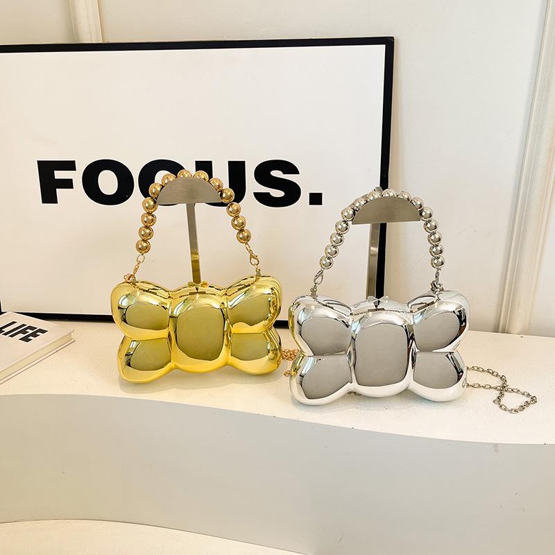 Acrylic bag women's 2025 new European and American fashion bow niche versatile chain messenger box bag
