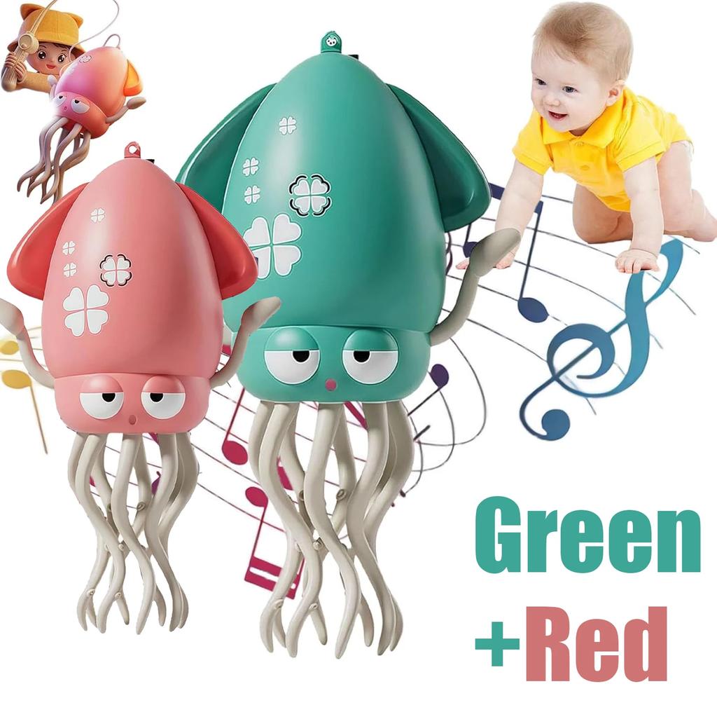 Non-Toxic Dancing Octopus Electric Auto-Avoid Dog Toy With Lights Music Crawling Electronics Twist Octopus Stress Relief Pet Toy For Puppy