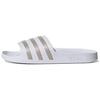 Новые шлепанцы Adilette Aqua Cloud White Platinum Metallic