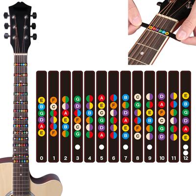 Etichette per note sulla tastiera della chitarra universale resistenti all'acqua