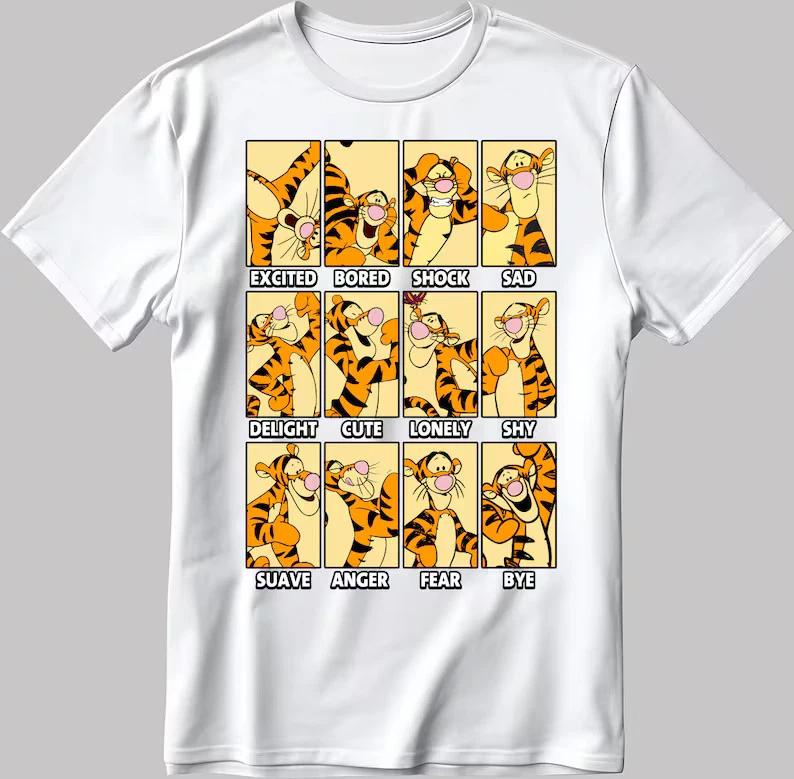 Tigger Moods 2026 White T Shirt S