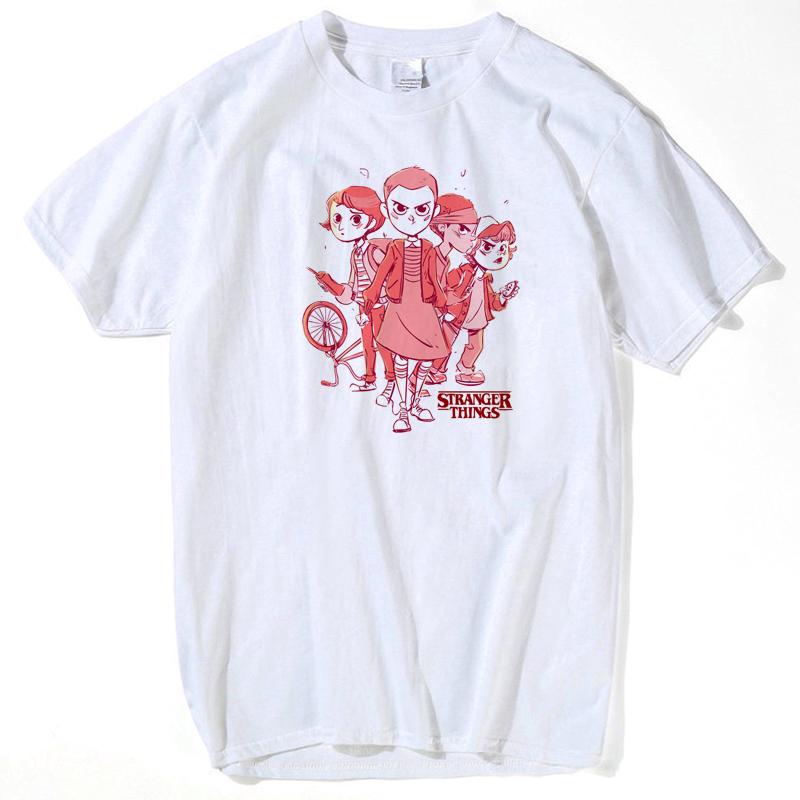 Stranger Things Eleven Waffle Hawkins T Shirt Men And Women White Casual Plus Size