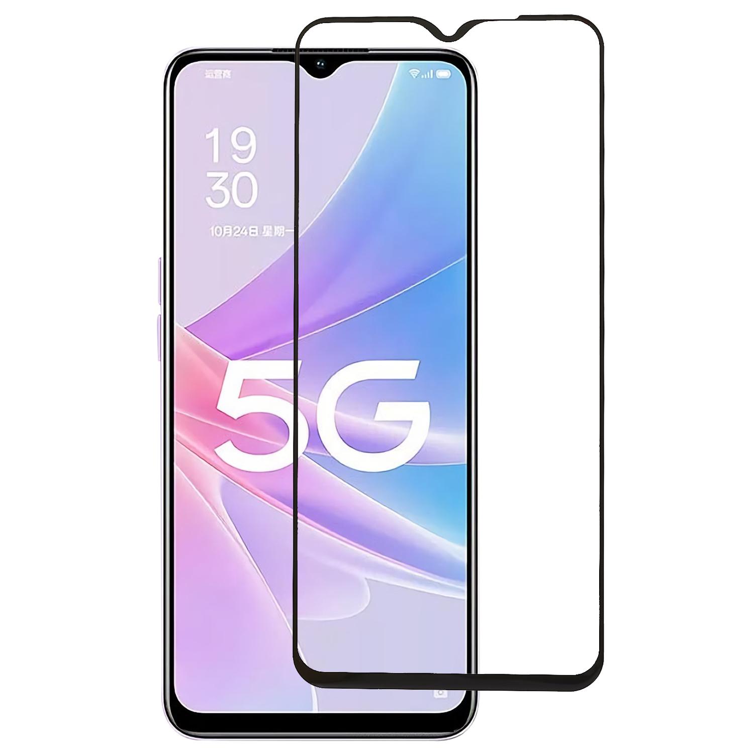 

For Oppo A78 5G Tempered Glass Film Double Defense Silk Printing Clear Screen Protector Full Glue As Shown A
