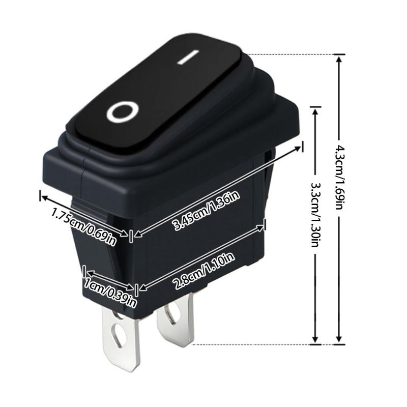 Efficient Waterproof Device Toggle Switches 2 Pin Plastic & Brass Switches Electrical Control Switches for Secure Installation