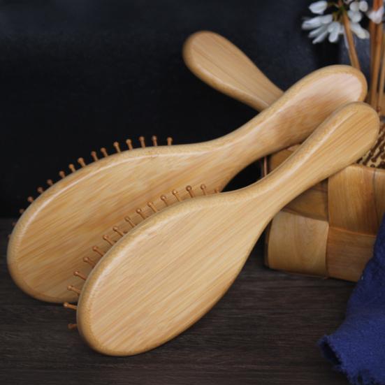 Bamboo Air Cushion Brush Men Women Scalp Massage Hair Comb Anti-static Portable Fluffy Hair Styling Detangling Paddle