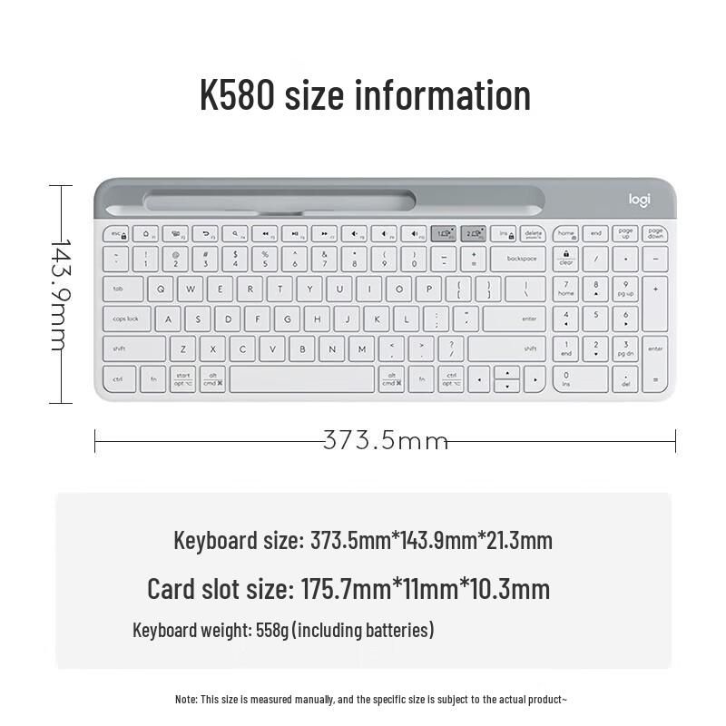Logitech K580 Wireless Bluetooth Slim Silent Keyboard