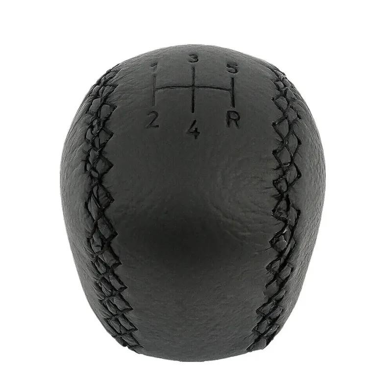 Black Car 5 Speed Leather Gear Stick Shift Knob Replaces 4777074 for Saab 95 9-5 1998-2011 99 00 01 02 03 04 05 06 07 08 09 2010