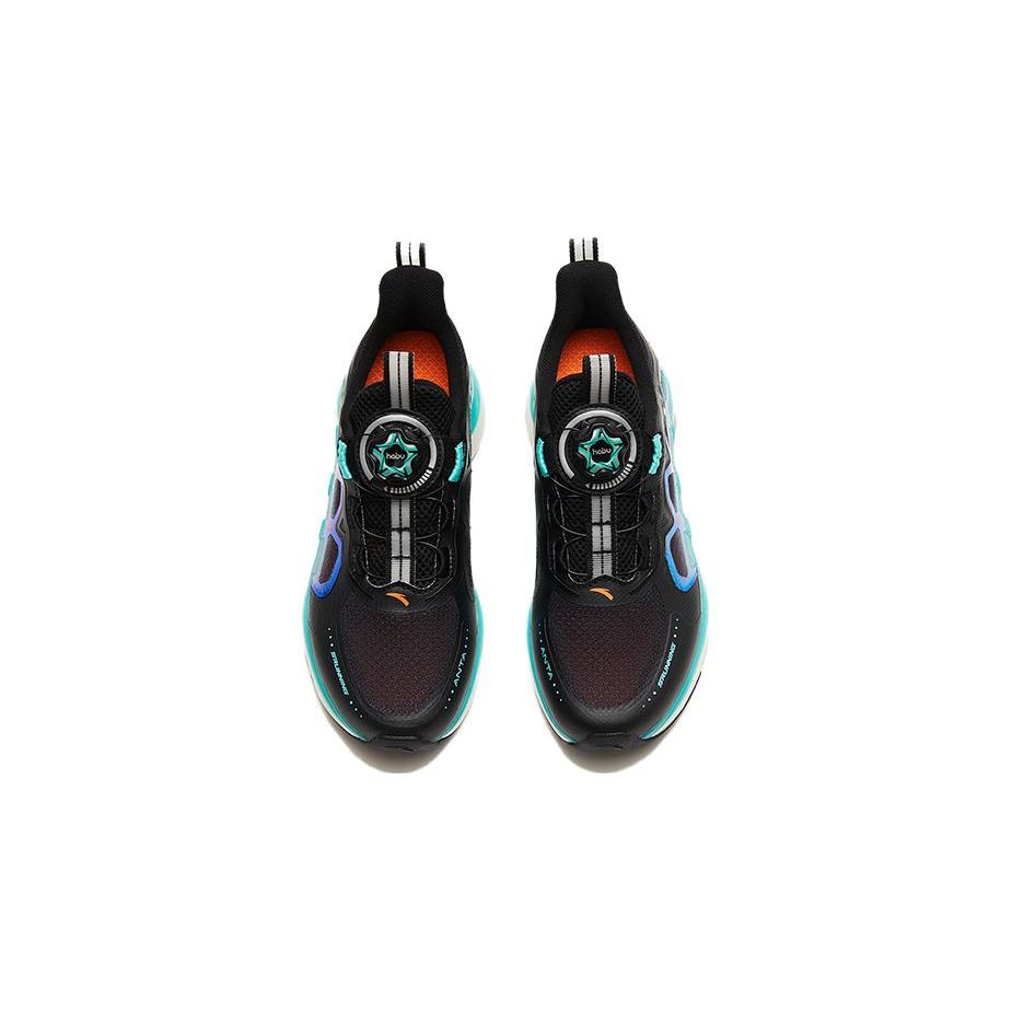 Anta Wind Chaser 5.0 Non-Slip Wear-Resistant Low-Top Running Shoes Kids Sneaker Black Green 312325516-14