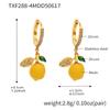 Nivora Resin Fruit Lemon Pendant Necklace For Women Imitation Zircon Stainless Steel Zircon Handmade Strand Beads Choker Zircon
