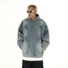Felpa con cappuccio unisex in denim pesante lavato - Trendy, versatile e casual pullover