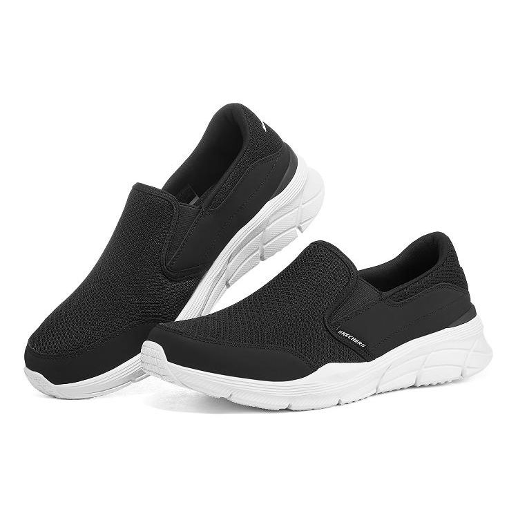 Skechers Versatile Comfortable Simple Durable Low-Top Casual Shoes Men Sneakers Black 232017-BKW