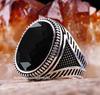 New Mifeiya Creative Black Crystal Rhinestone Zircon Rings for Men CopperColor Wedding Party Vintage Fashion Jewelry