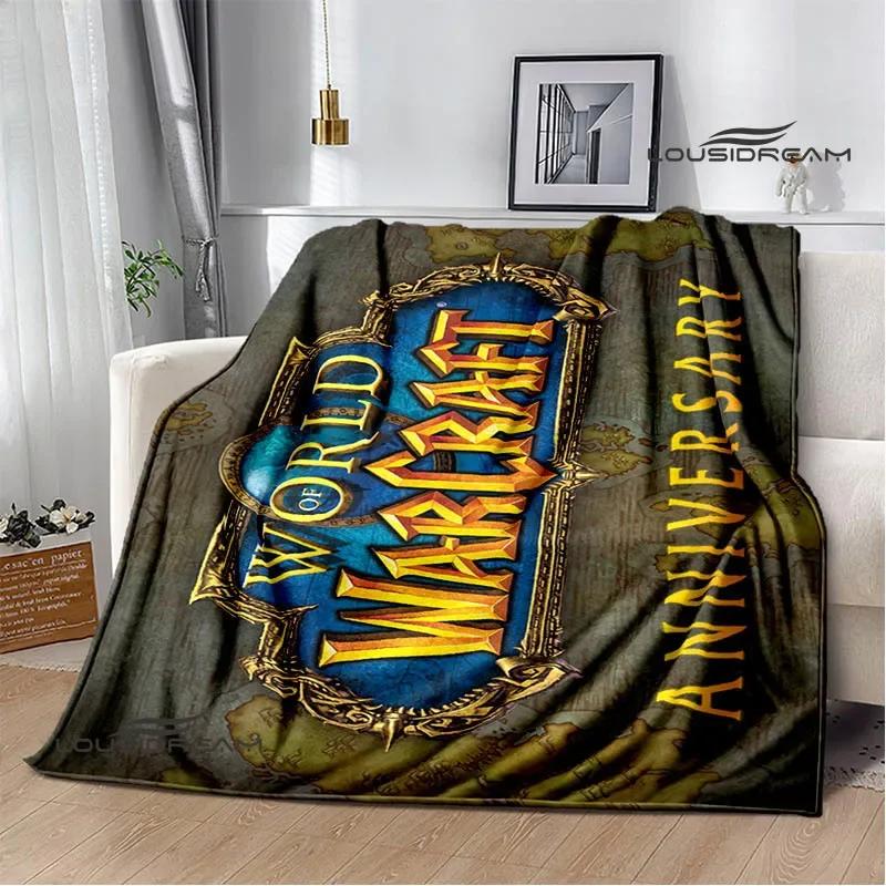 Game World of Warcraft Printed Blanket Kids Warm Blanket Flannel Soft and Comfortable Blanket Home travel blanket birthday gift