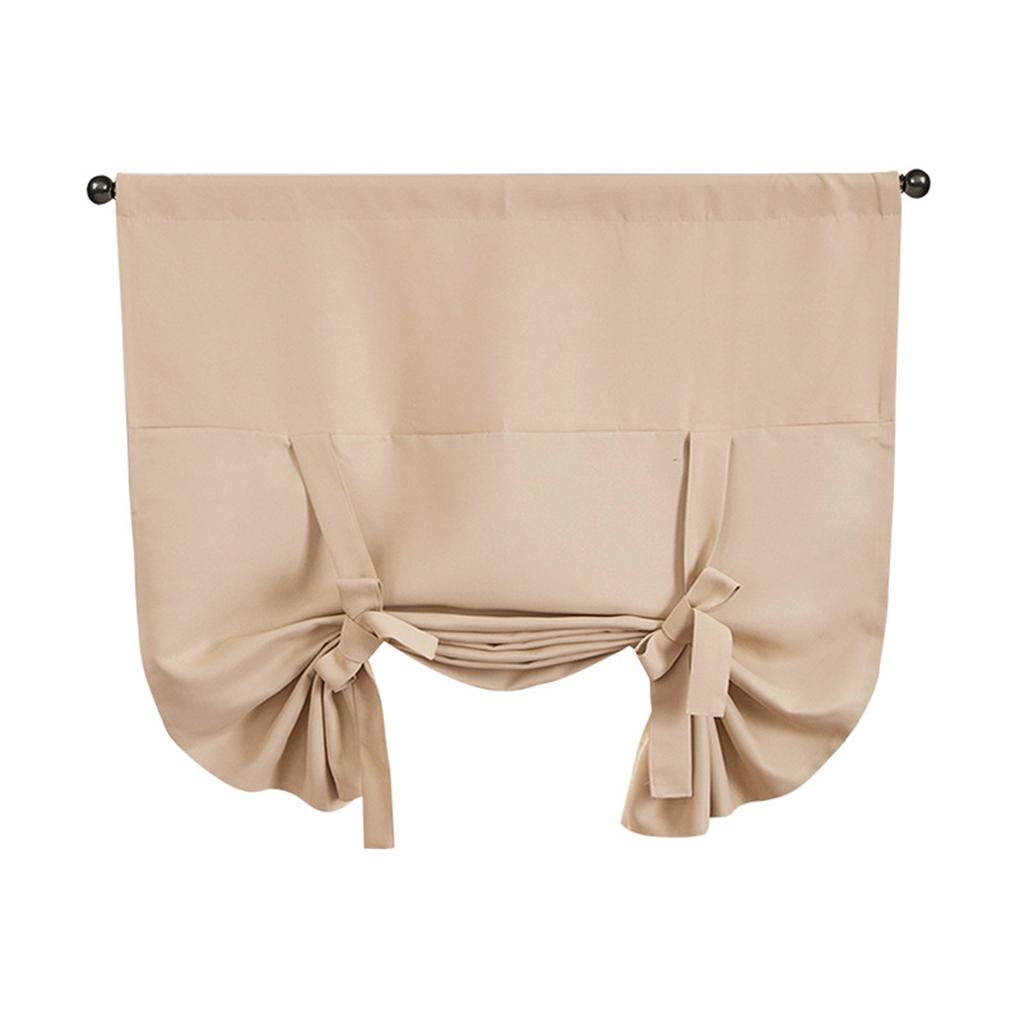 

Однотонные римские шторы на окна, завязывающиеся на абажур для кухни - 1 панель