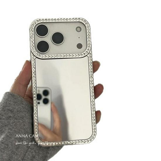 iPhone 17 Pro Max Case with Electroplated Edges & Diamonds, Fits iPhone 16/15/14/13/12/8, All-Inclusive Protective Cover.