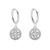 925 Sterling Silver Commuter Versatile Earrings 18K Gold Zircon Earrings Clover Sun Pendant Ear Buckles