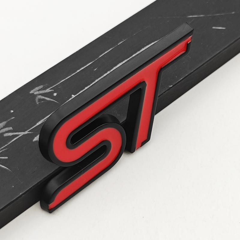 3D Metal Car Stickers STLine ST Logo Front Grille Fender Side Badge Rear Trunk Emblem For Ford Focus Mondeo Explorer Fiesta Edge QY2