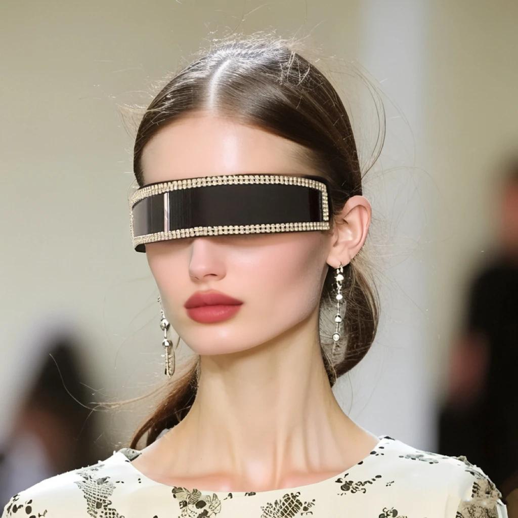 Vintage Designer Diamond Sunglasses Women Men Luxury Rimless Punk Rhinestone Wrapped Shade Popular Sun Glasses