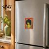 Hair Style Frog Magnet Abstract Refrigerator Magnet, Framed Hairstyle Fridge Animal Frame Home Kitchen Office Decoration Party Favors Magnetic