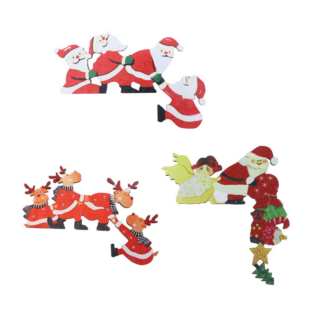 Elk Santa Claus Xmas  Navidad Door Frame Decoration Home Decor Door Trim Christmas  Ornaments