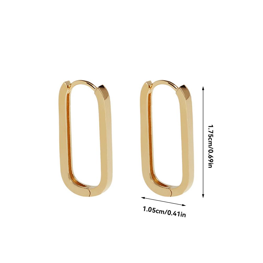 

Геометрические квадратные серьги-кольца с прямоугольной пряжкой-замком для проколотых ушей, модные ювелирные изделия, изящные серьги для вечеринки S