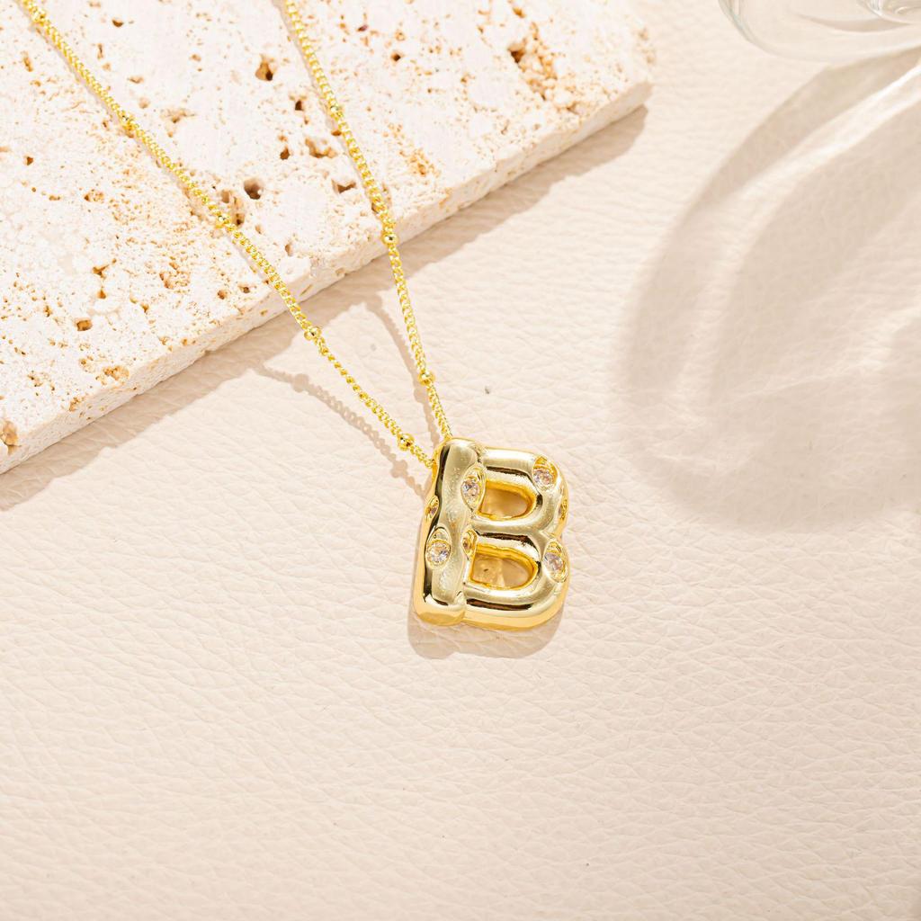 Women's Full Diamond Alphabet Pendant Necklace - DIY Clavicle Choker