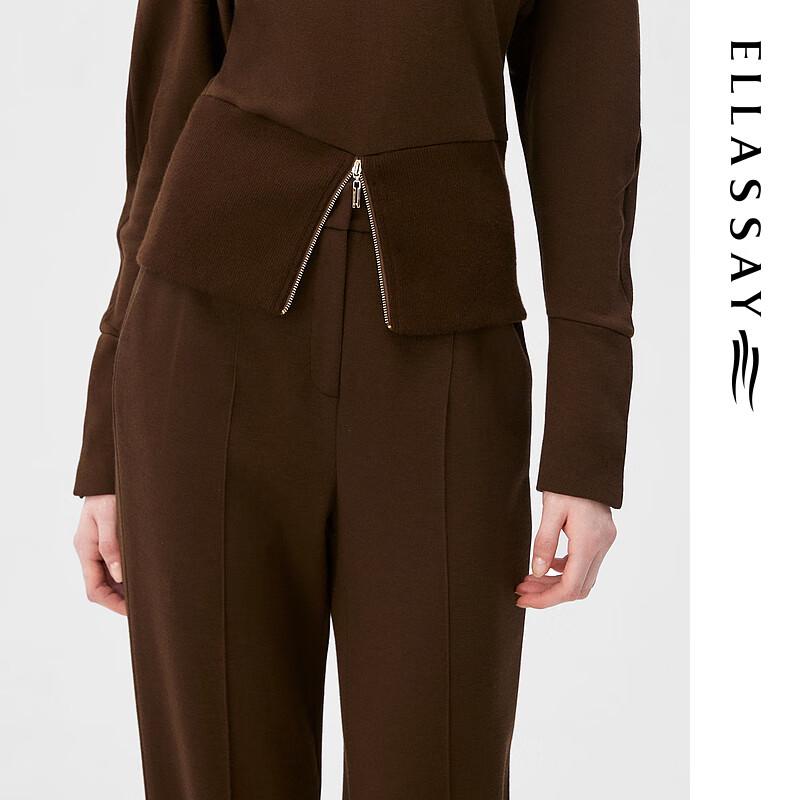 ELLASSAY Women's Straight-Leg Cotton Blend Casual Pants