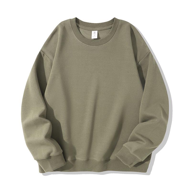 2026 Autumn Unisex 300g Cotton Round Neck Drop Shoulder Sweatshirt - Loose, Comfortable, and Skin-Friendly