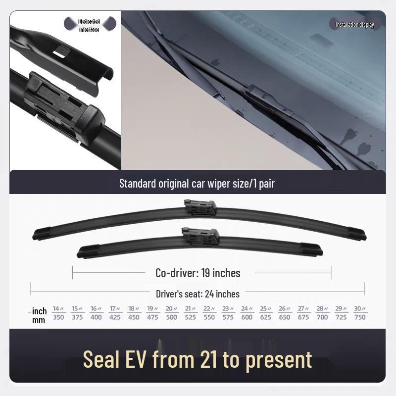 BYD Seal EV Champion Edition Frameless Wiper (22/23 Model) with Special Rubber Strip