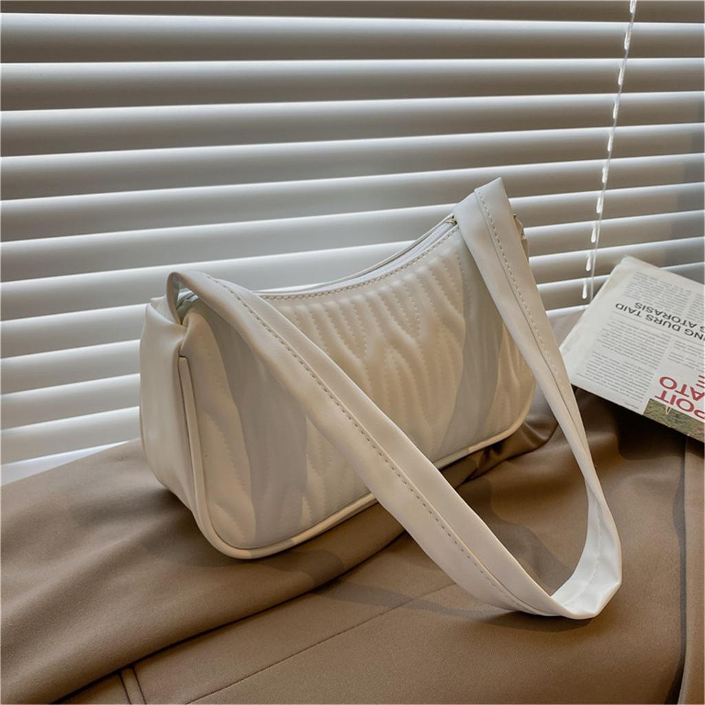 2023 Shoulder Bag PU Tote Bag Handbag for Girl Women Underarm Bag Fashion Solid Color Trendy Bag Versatile Armpit Bag