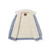 Levis FW22 Casual Solid Color Lamb Wool Collar Loose Denim Jacket Women Jackets Blue A3484-0000